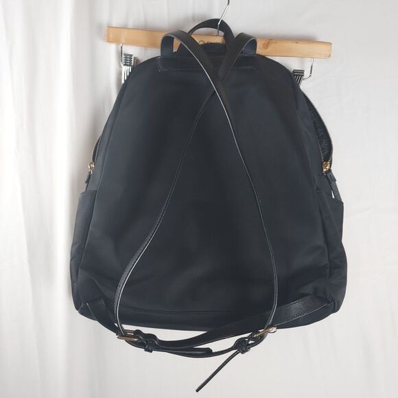 Kate Spade Nylon Backpack Black Gold Hardware Large Laptop School Travel Tote - Picture 2 of 16